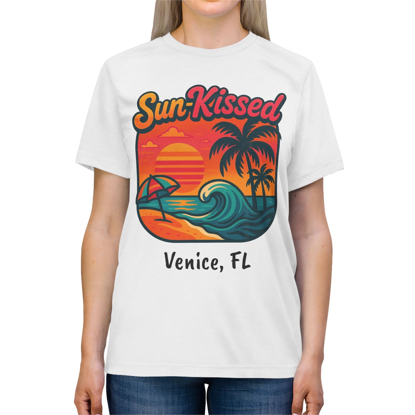 Sun-Kissed Unisex Triblend Tee, Vacation Shirt, Beachwear, Summer Clothing, Graphic Tee, Gifts for Travelers