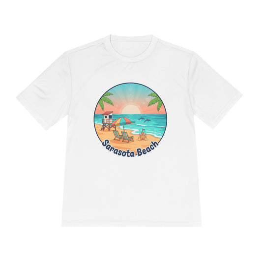 Sarasota Beach Sunset Tee — Coastal Vacation Moisture‑Wicking Shirt