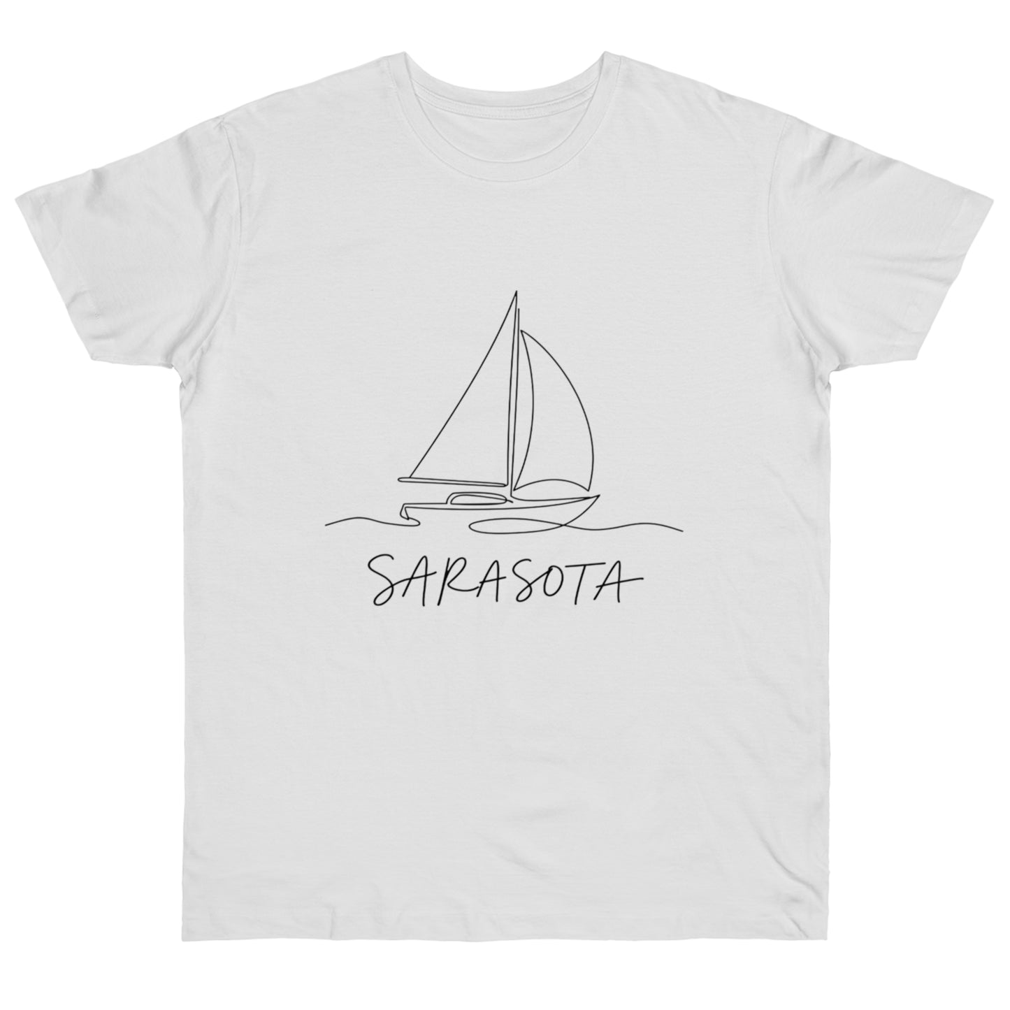 Sarasota Sailboat T-Shirt — 'Sarasota' Coordinates & The Cultural Coast Tee