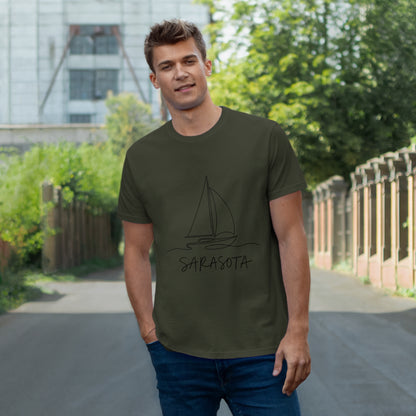 Sarasota Sailboat T-Shirt — 'Sarasota' Coordinates & The Cultural Coast Tee