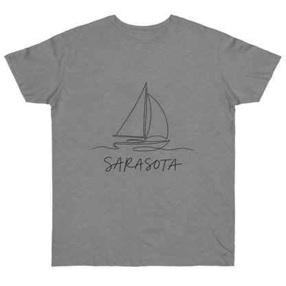 Sarasota Sailboat T-Shirt — 'Sarasota' Coordinates & The Cultural Coast Tee
