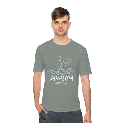 Sarasota Lido Key Sailboat Tee — Lightweight Moisture‑Wicking Beach Shirt