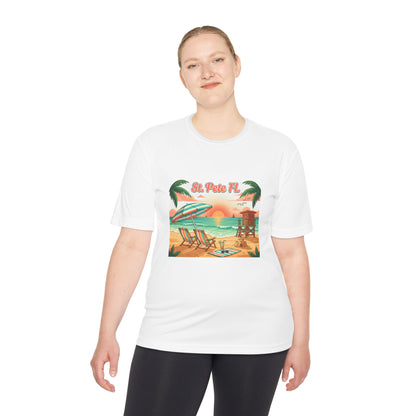 St. Pete FL Sunset Beach Tee — Tropical Palm Beach Vacation Shirt