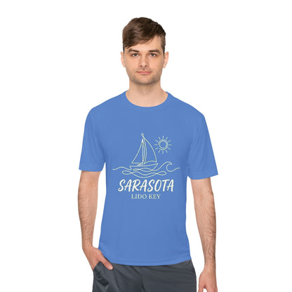 Sarasota Lido Key Sailboat Tee — Lightweight Moisture‑Wicking Beach Shirt