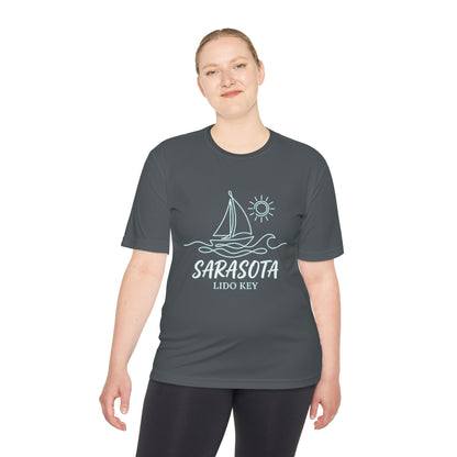 Sarasota Lido Key Sailboat Tee — Lightweight Moisture‑Wicking Beach Shirt