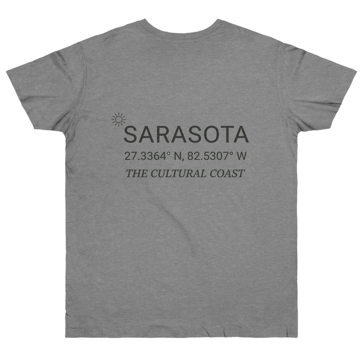 Sarasota Sailboat T-Shirt — 'Sarasota' Coordinates & The Cultural Coast Tee