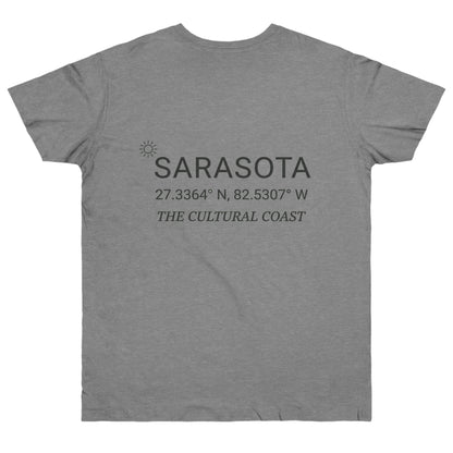 Sarasota Sailboat T-Shirt — 'Sarasota' Coordinates & The Cultural Coast Tee