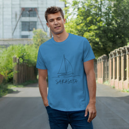 Sarasota Sailboat T-Shirt — 'Sarasota' Coordinates & The Cultural Coast Tee