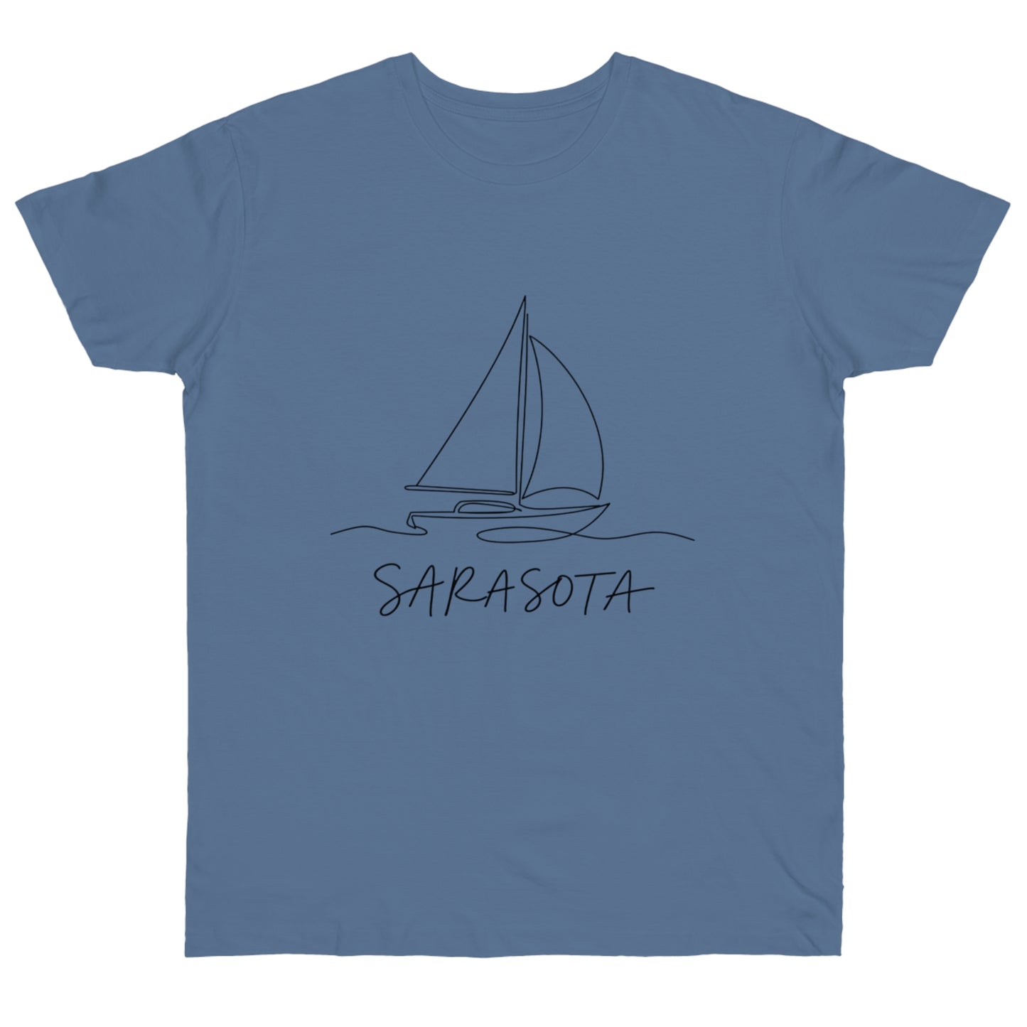Sarasota Sailboat T-Shirt — 'Sarasota' Coordinates & The Cultural Coast Tee