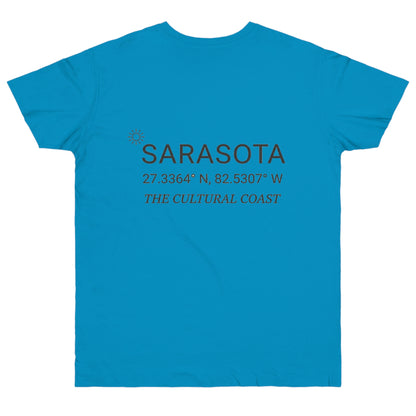 Sarasota Sailboat T-Shirt — 'Sarasota' Coordinates & The Cultural Coast Tee