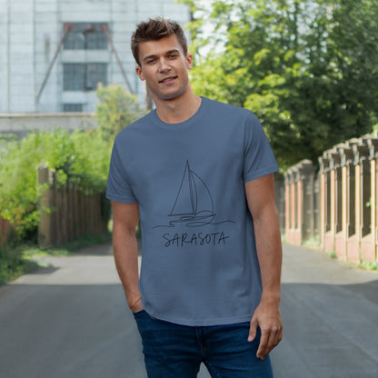 Sarasota Sailboat T-Shirt — 'Sarasota' Coordinates & The Cultural Coast Tee