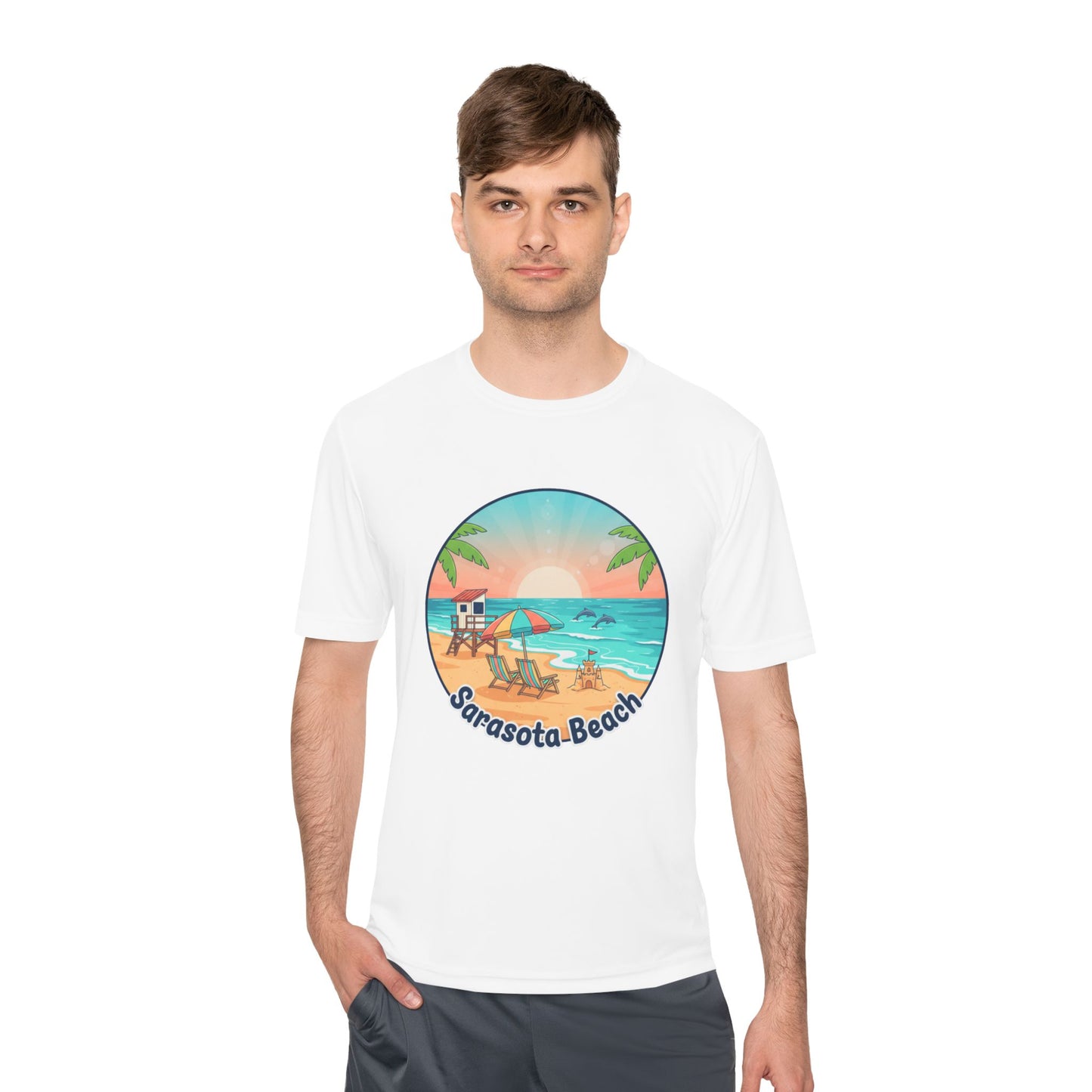 Sarasota Beach Sunset Tee — Coastal Vacation Moisture‑Wicking Shirt