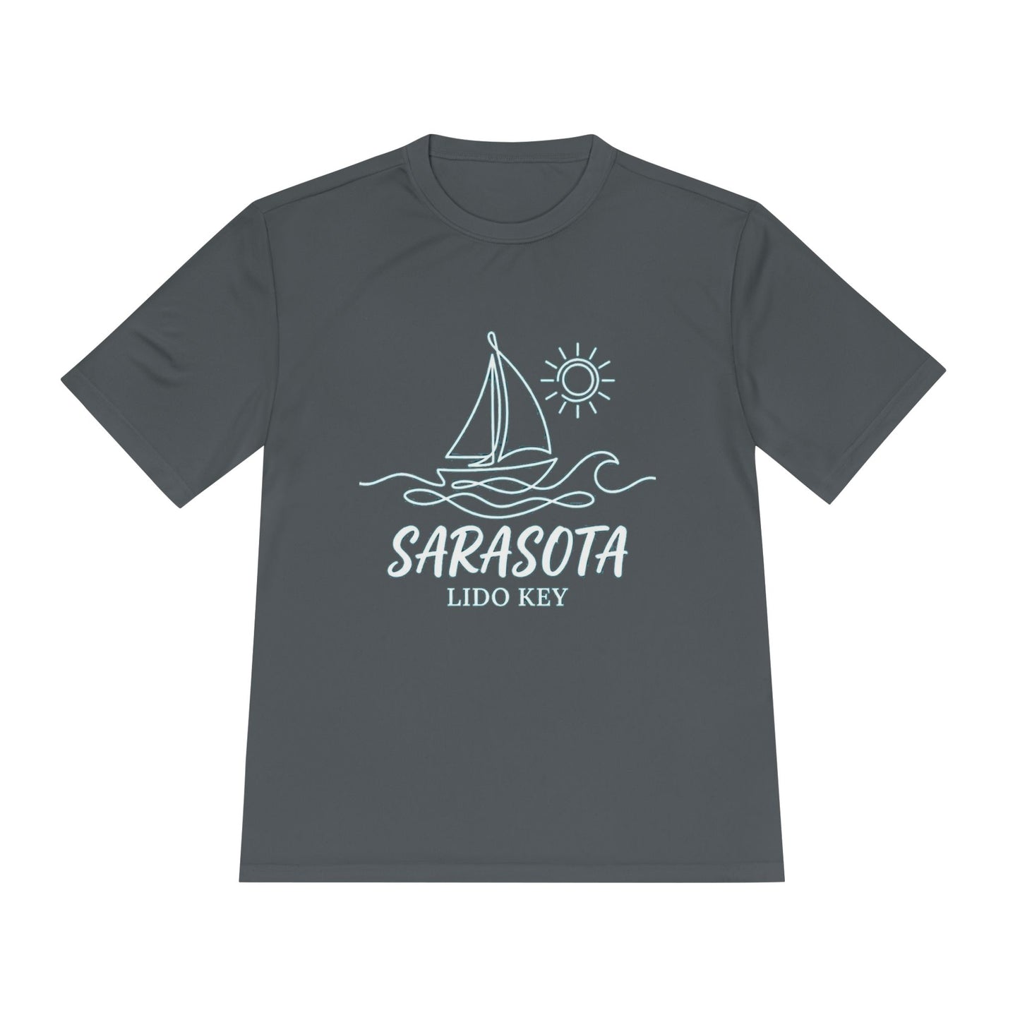 Sarasota Lido Key Sailboat Tee — Lightweight Moisture‑Wicking Beach Shirt