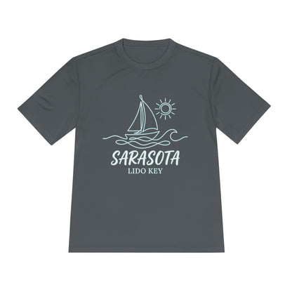 Sarasota Lido Key Sailboat Tee — Lightweight Moisture‑Wicking Beach Shirt