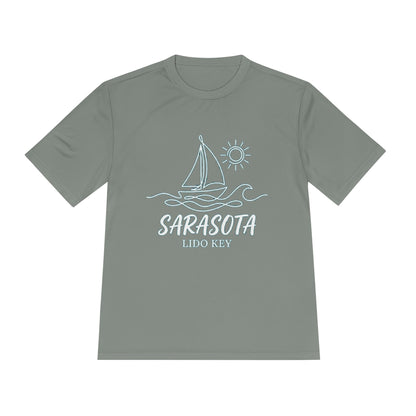 Sarasota Lido Key Sailboat Tee — Lightweight Moisture‑Wicking Beach Shirt
