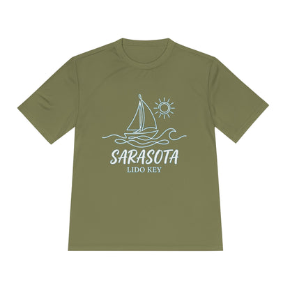 Sarasota Lido Key Sailboat Tee — Lightweight Moisture‑Wicking Beach Shirt