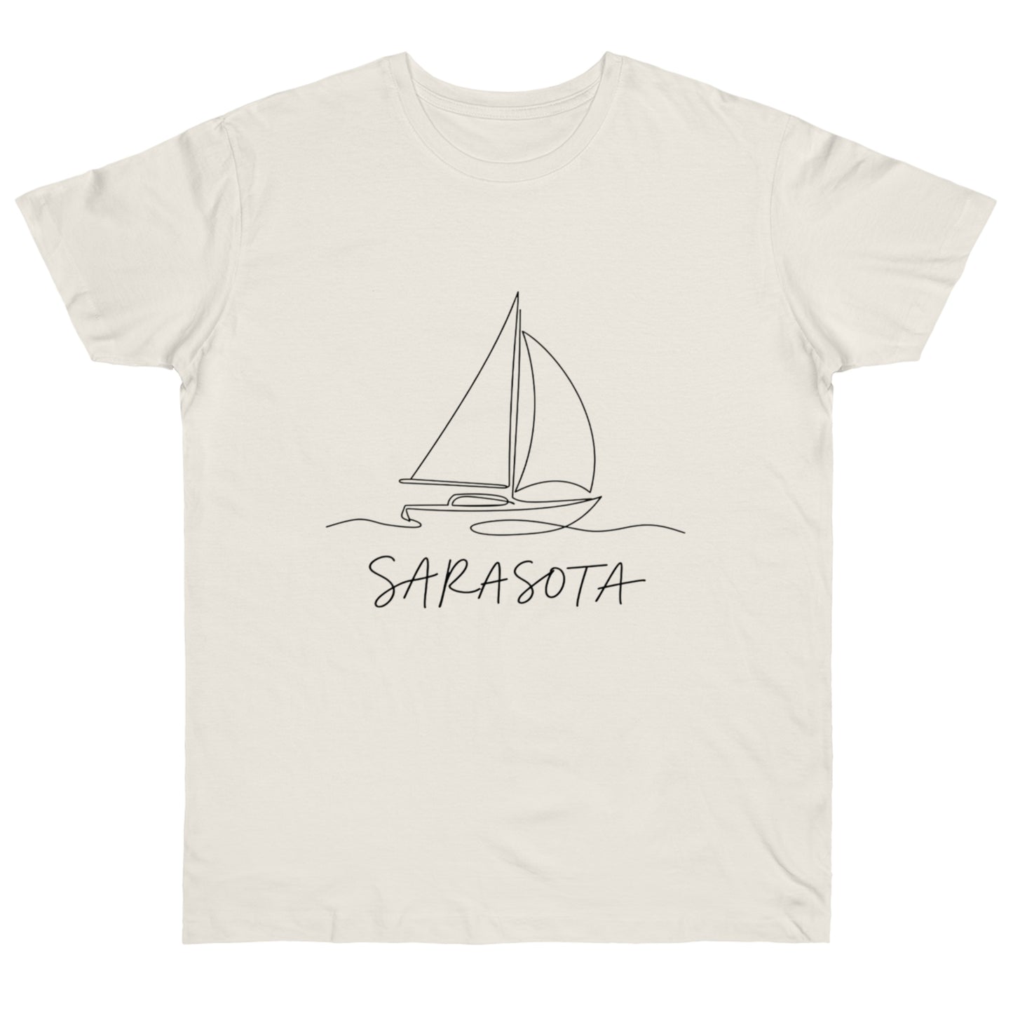 Sarasota Sailboat T-Shirt — 'Sarasota' Coordinates & The Cultural Coast Tee