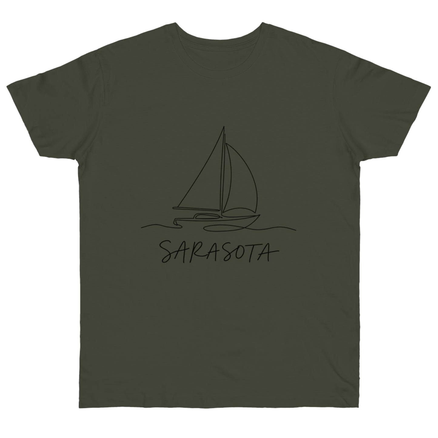 Sarasota Sailboat T-Shirt — 'Sarasota' Coordinates & The Cultural Coast Tee