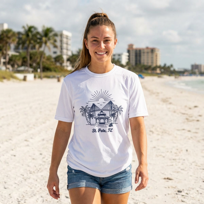 St. Pete, FL Beach Hut Tee – Coastal Vacation T-Shirt