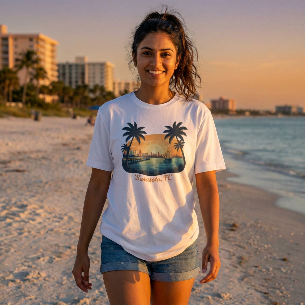 Sarasota Tee — Minimal Coastal Moisture-wicking Tee
