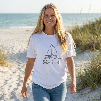 Sarasota Sailboat Tee — Lightweight Moisture‑Wicking Performance Shirt