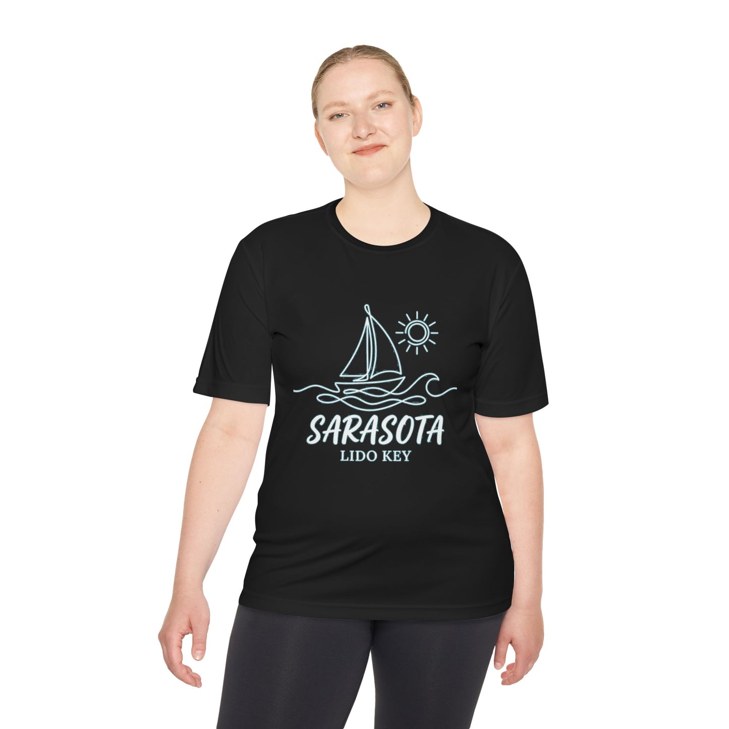 Sarasota Lido Key Sailboat Tee — Lightweight Moisture‑Wicking Beach Shirt