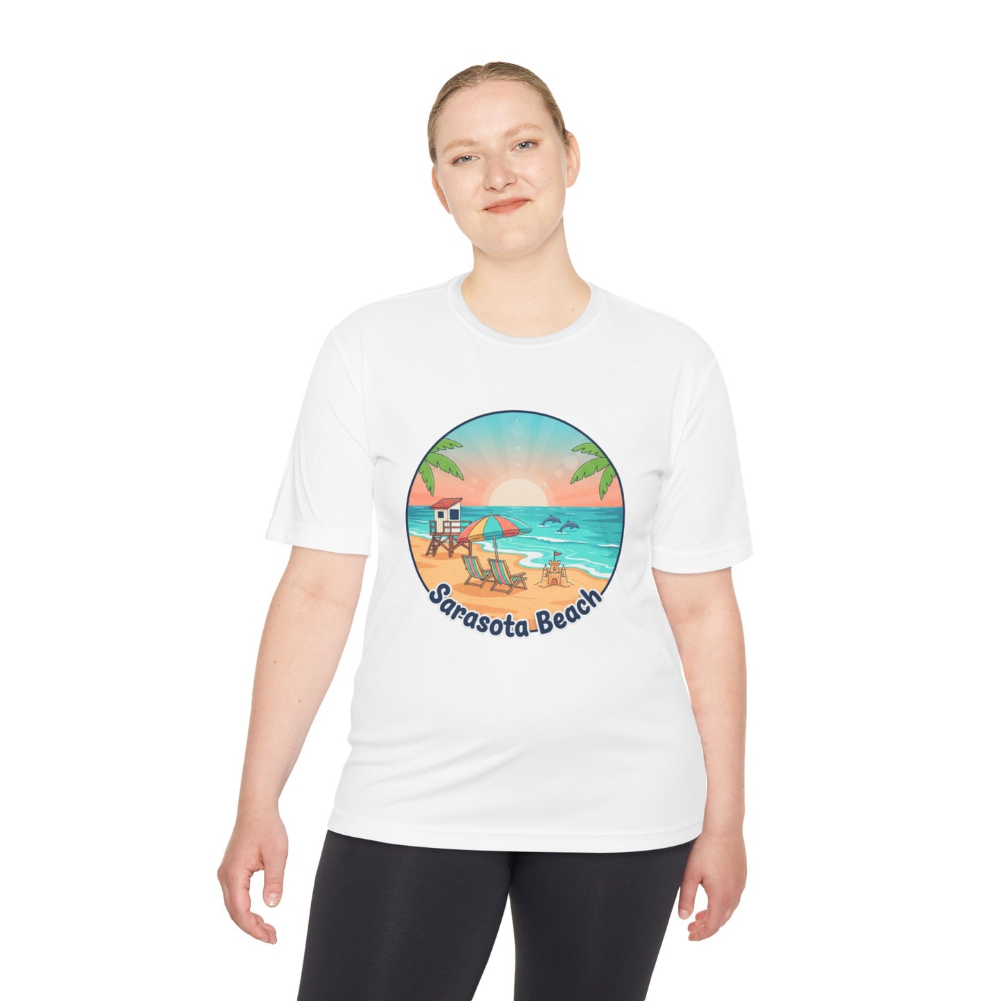 Sarasota Beach Sunset Tee — Coastal Vacation Moisture‑Wicking Shirt