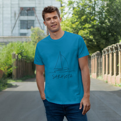Sarasota Sailboat T-Shirt — 'Sarasota' Coordinates & The Cultural Coast Tee