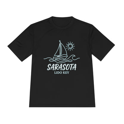 Sarasota Lido Key Sailboat Tee — Lightweight Moisture‑Wicking Beach Shirt