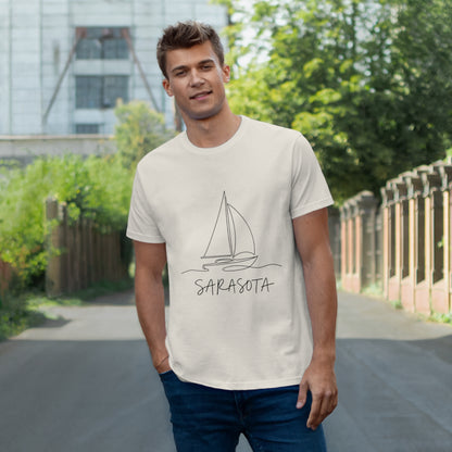 Sarasota Sailboat T-Shirt — 'Sarasota' Coordinates & The Cultural Coast Tee