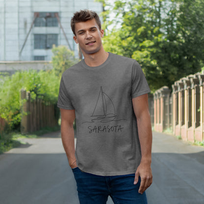 Sarasota Sailboat T-Shirt — 'Sarasota' Coordinates & The Cultural Coast Tee