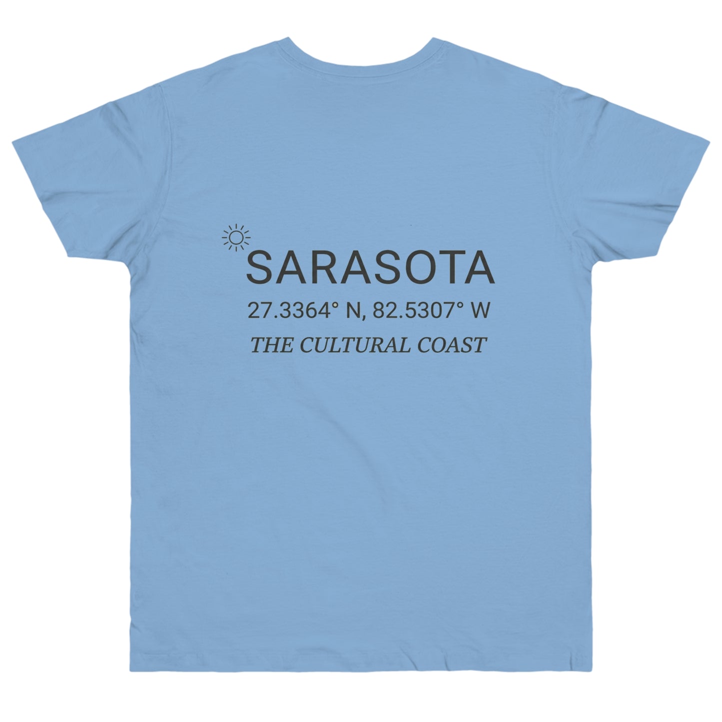 Sarasota Sailboat T-Shirt — 'Sarasota' Coordinates & The Cultural Coast Tee