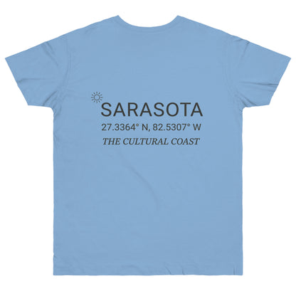 Sarasota Sailboat T-Shirt — 'Sarasota' Coordinates & The Cultural Coast Tee