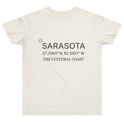 Sarasota Sailboat T-Shirt — 'Sarasota' Coordinates & The Cultural Coast Tee