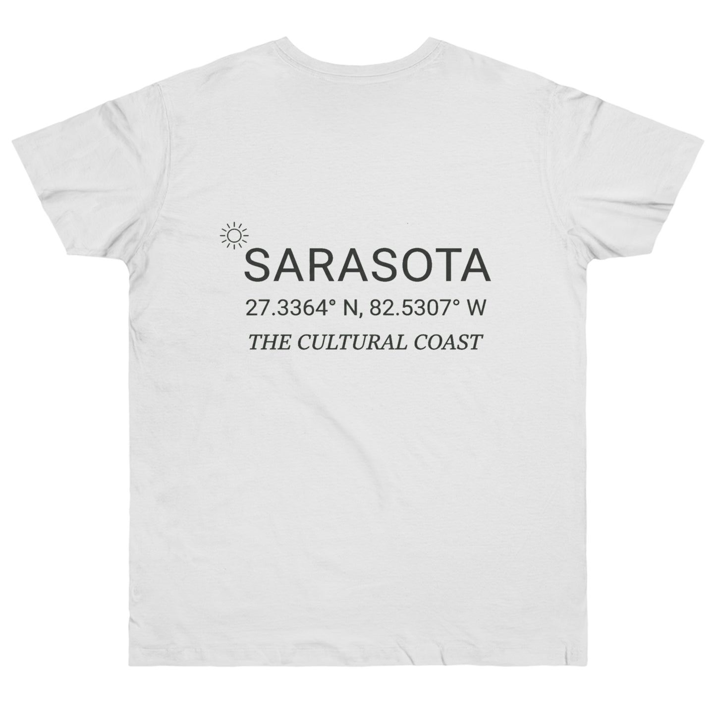 Sarasota Sailboat T-Shirt — 'Sarasota' Coordinates & The Cultural Coast Tee