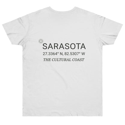 Sarasota Sailboat T-Shirt — 'Sarasota' Coordinates & The Cultural Coast Tee