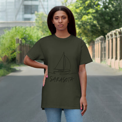 Sarasota Sailboat T-Shirt — 'Sarasota' Coordinates & The Cultural Coast Tee