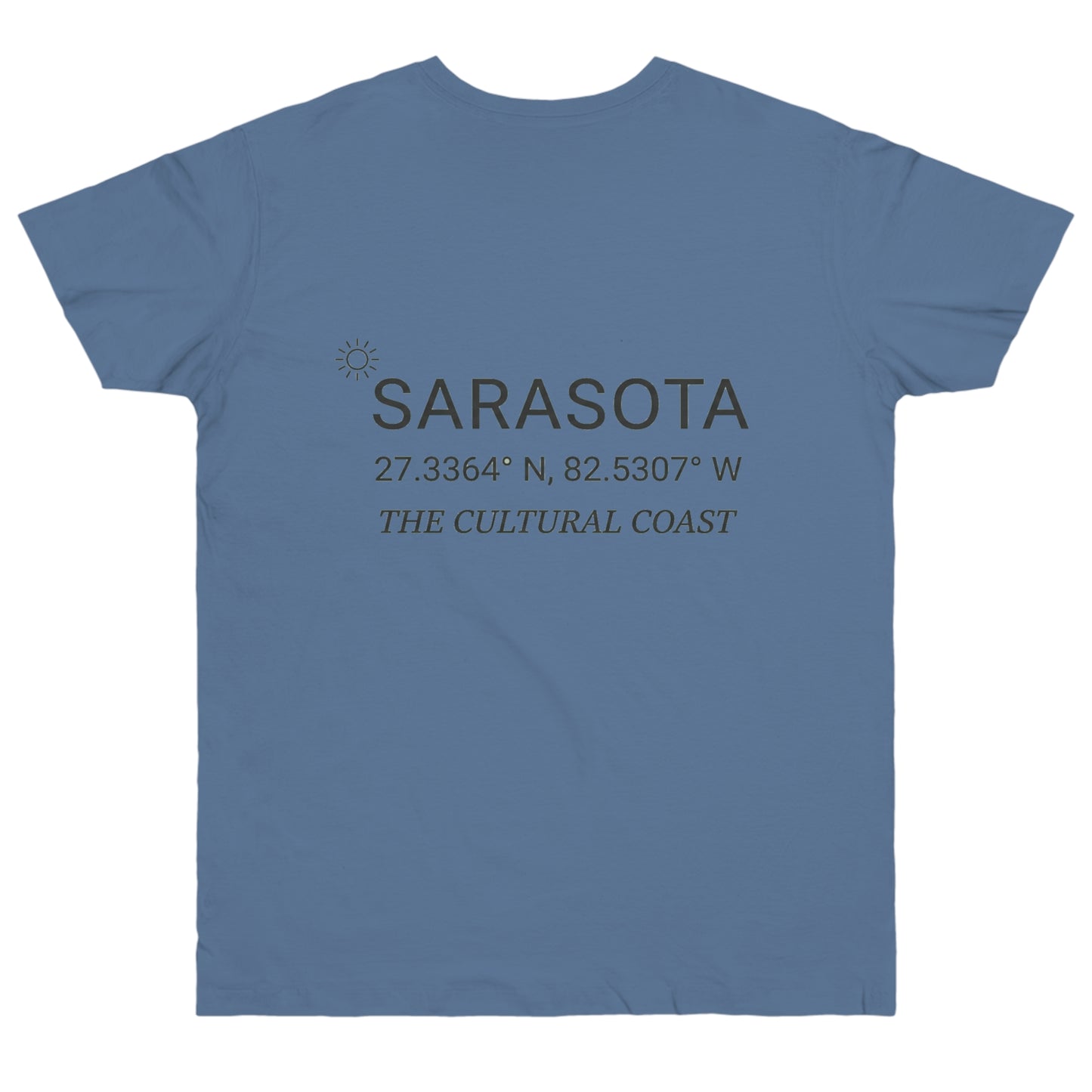 Sarasota Sailboat T-Shirt — 'Sarasota' Coordinates & The Cultural Coast Tee