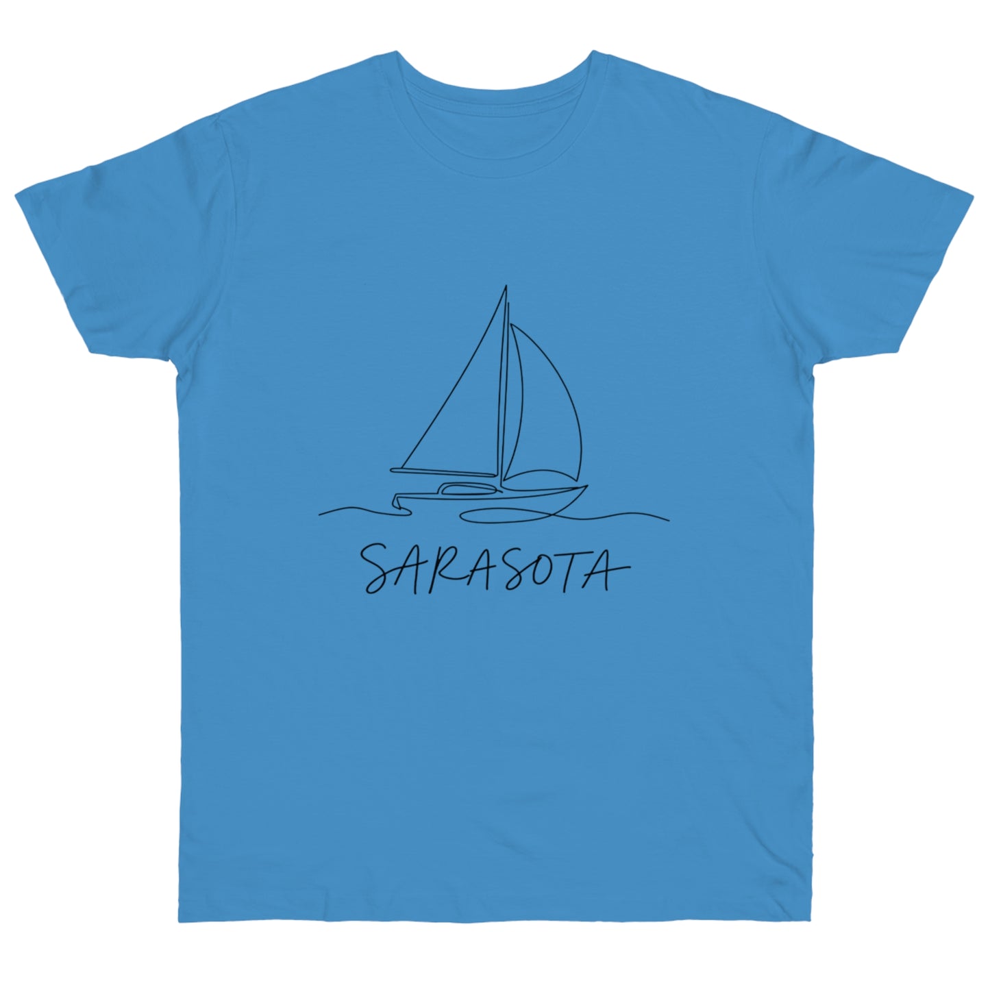 Sarasota Sailboat T-Shirt — 'Sarasota' Coordinates & The Cultural Coast Tee