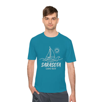 Sarasota Lido Key Sailboat Tee — Lightweight Moisture‑Wicking Beach Shirt