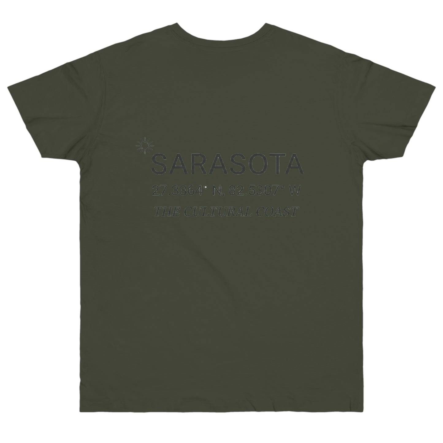 Sarasota Sailboat T-Shirt — 'Sarasota' Coordinates & The Cultural Coast Tee
