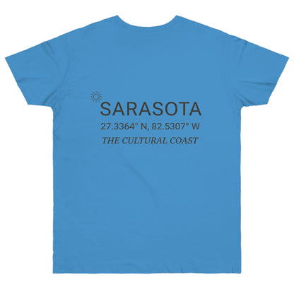 Sarasota Sailboat T-Shirt — 'Sarasota' Coordinates & The Cultural Coast Tee