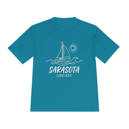 Sarasota Lido Key Sailboat Tee — Lightweight Moisture‑Wicking Beach Shirt