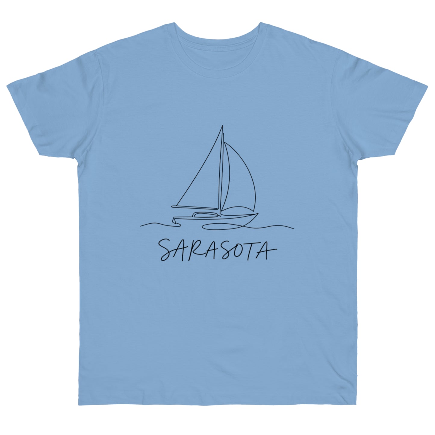 Sarasota Sailboat T-Shirt — 'Sarasota' Coordinates & The Cultural Coast Tee