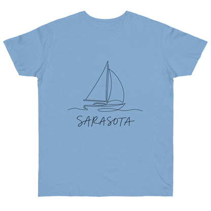 Sarasota Sailboat T-Shirt — 'Sarasota' Coordinates & The Cultural Coast Tee
