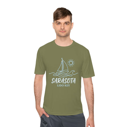 Sarasota Lido Key Sailboat Tee — Lightweight Moisture‑Wicking Beach Shirt