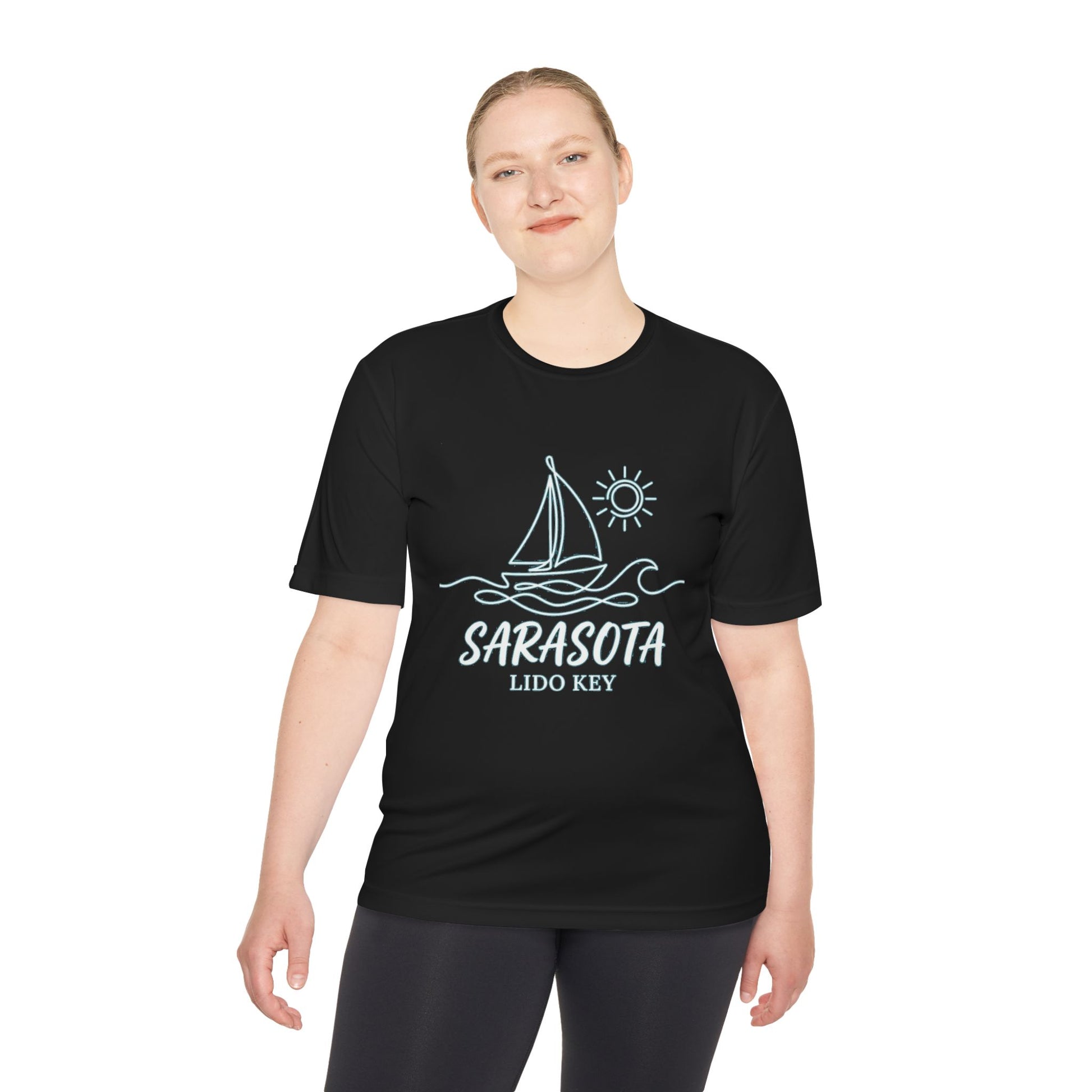 Sarasota Lido Key Sailboat Tee — Lightweight Moisture‑Wicking Beach Shirt - Watersports Now 