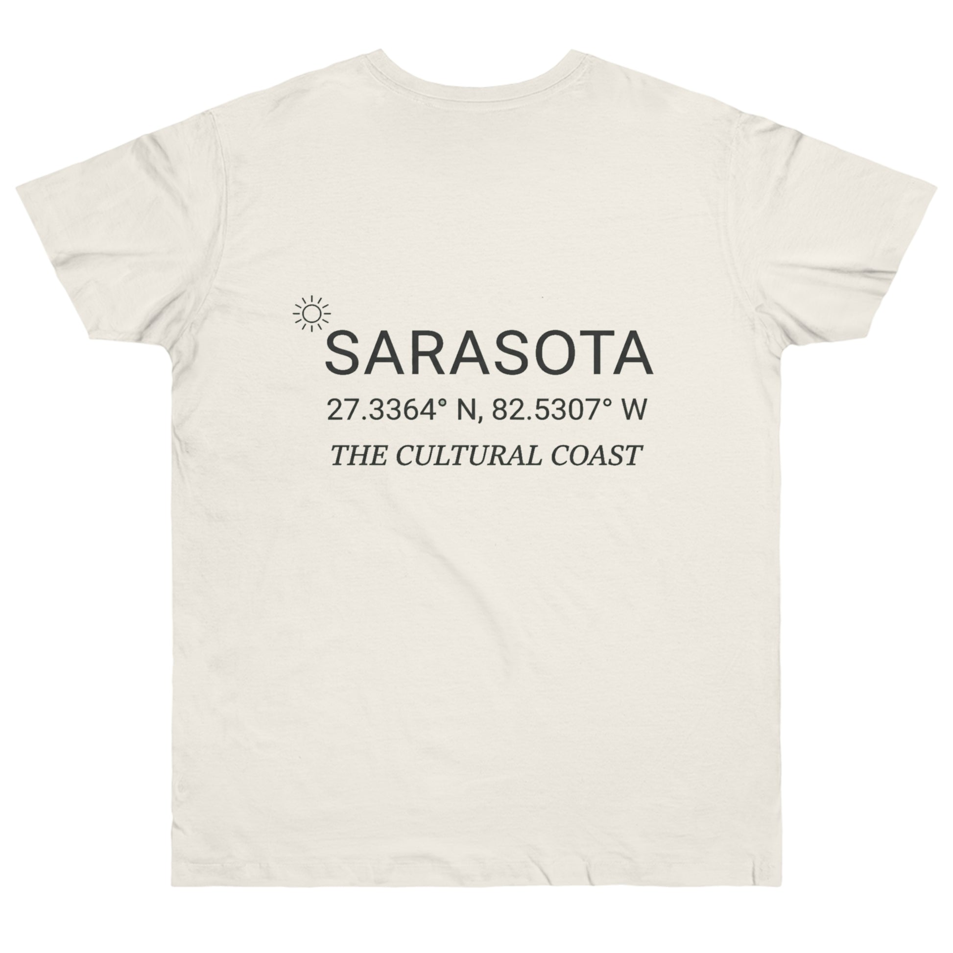Sarasota Sailboat T-Shirt — 'Sarasota' Coordinates & The Cultural Coast Tee - Watersports Now 