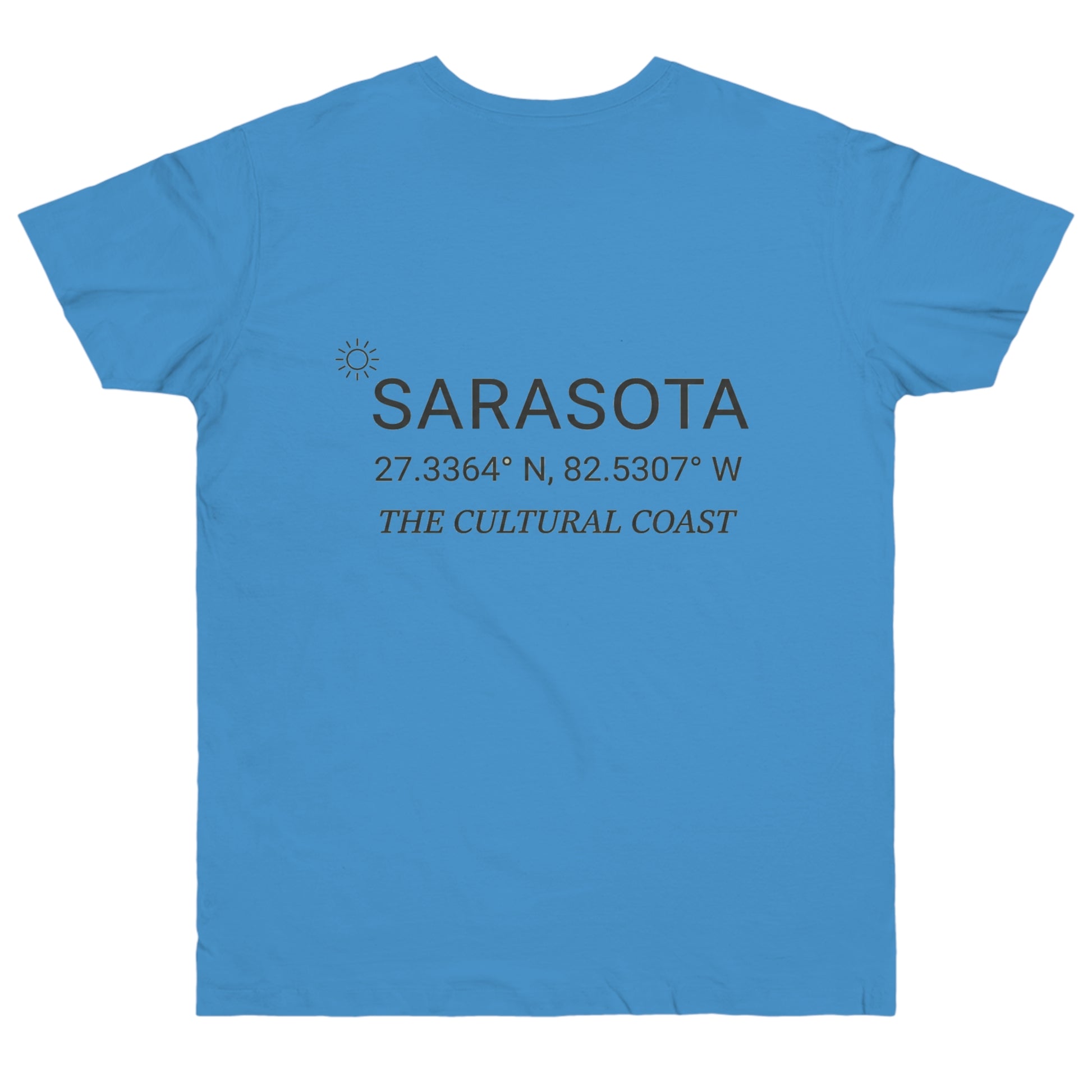 Sarasota Sailboat T-Shirt — 'Sarasota' Coordinates & The Cultural Coast Tee - Watersports Now 