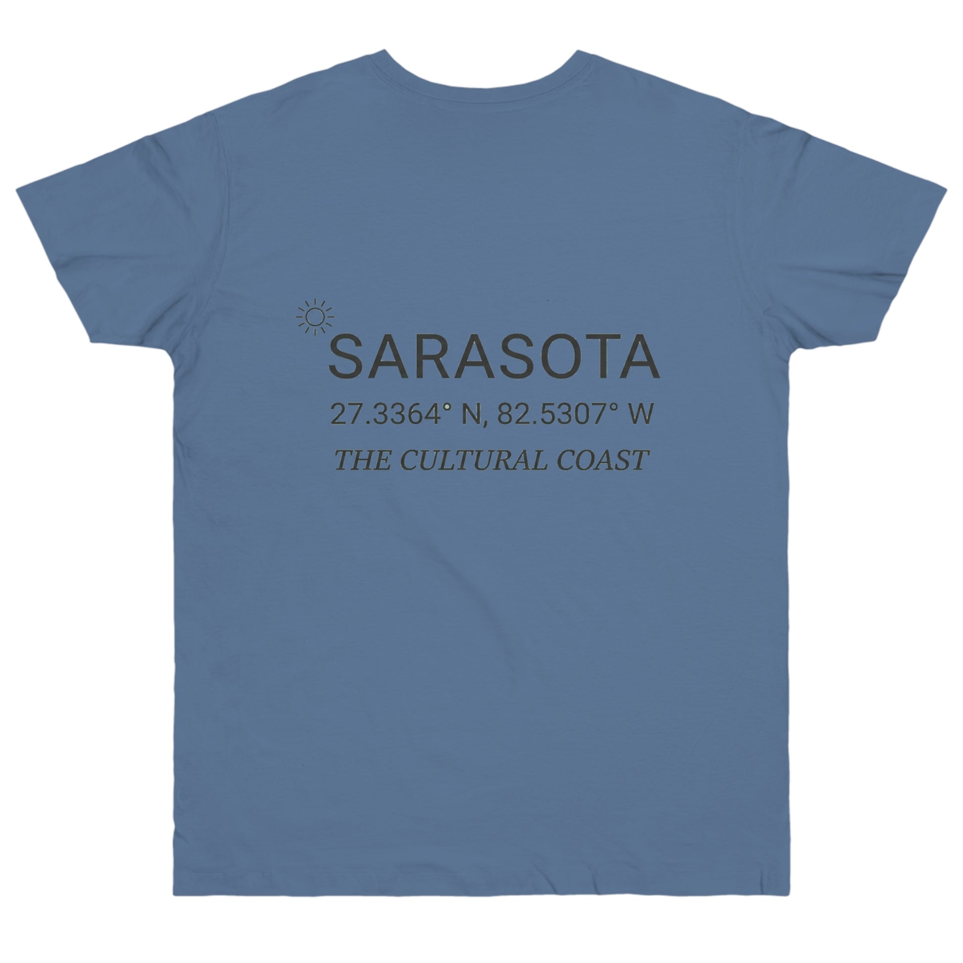 Sarasota Sailboat T-Shirt — 'Sarasota' Coordinates & The Cultural Coast Tee - Watersports Now 